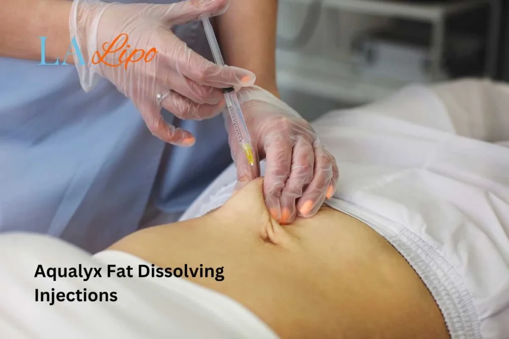 woman having fat dissolving injections Epping in the stomach