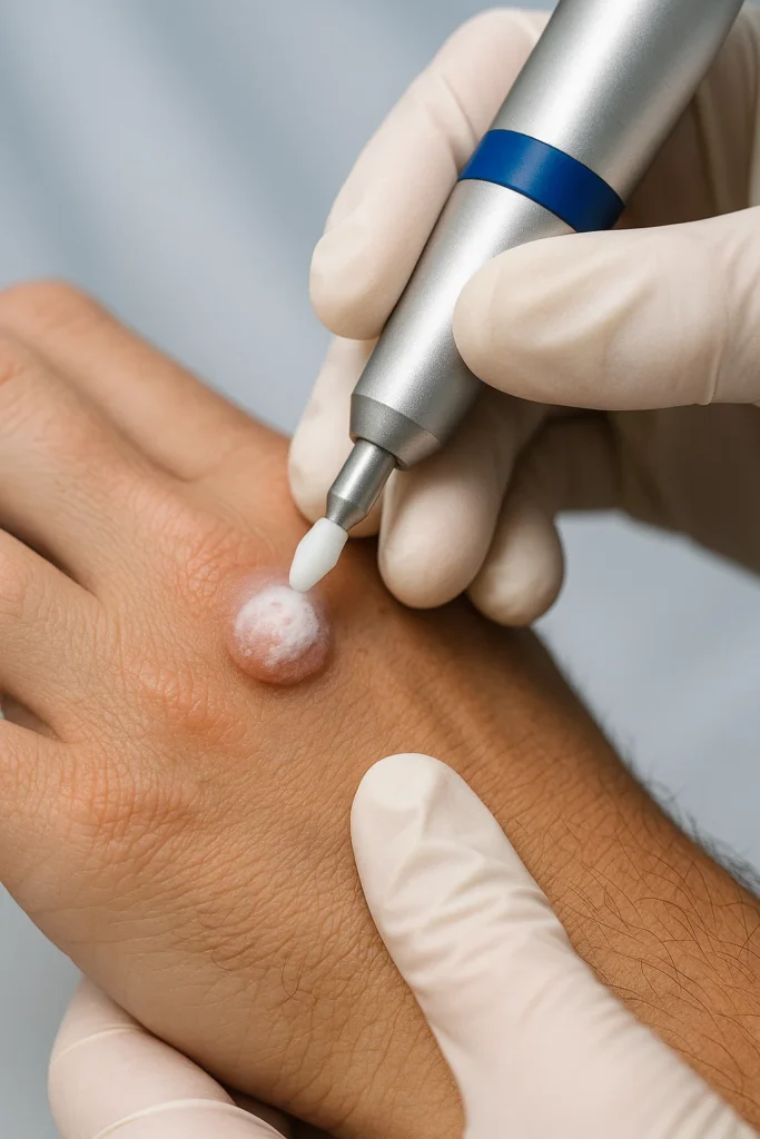 example of wart removal Epping using cryopen