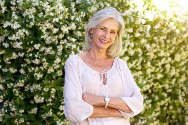 Older woman happy with urinary incontinence treatment Epping